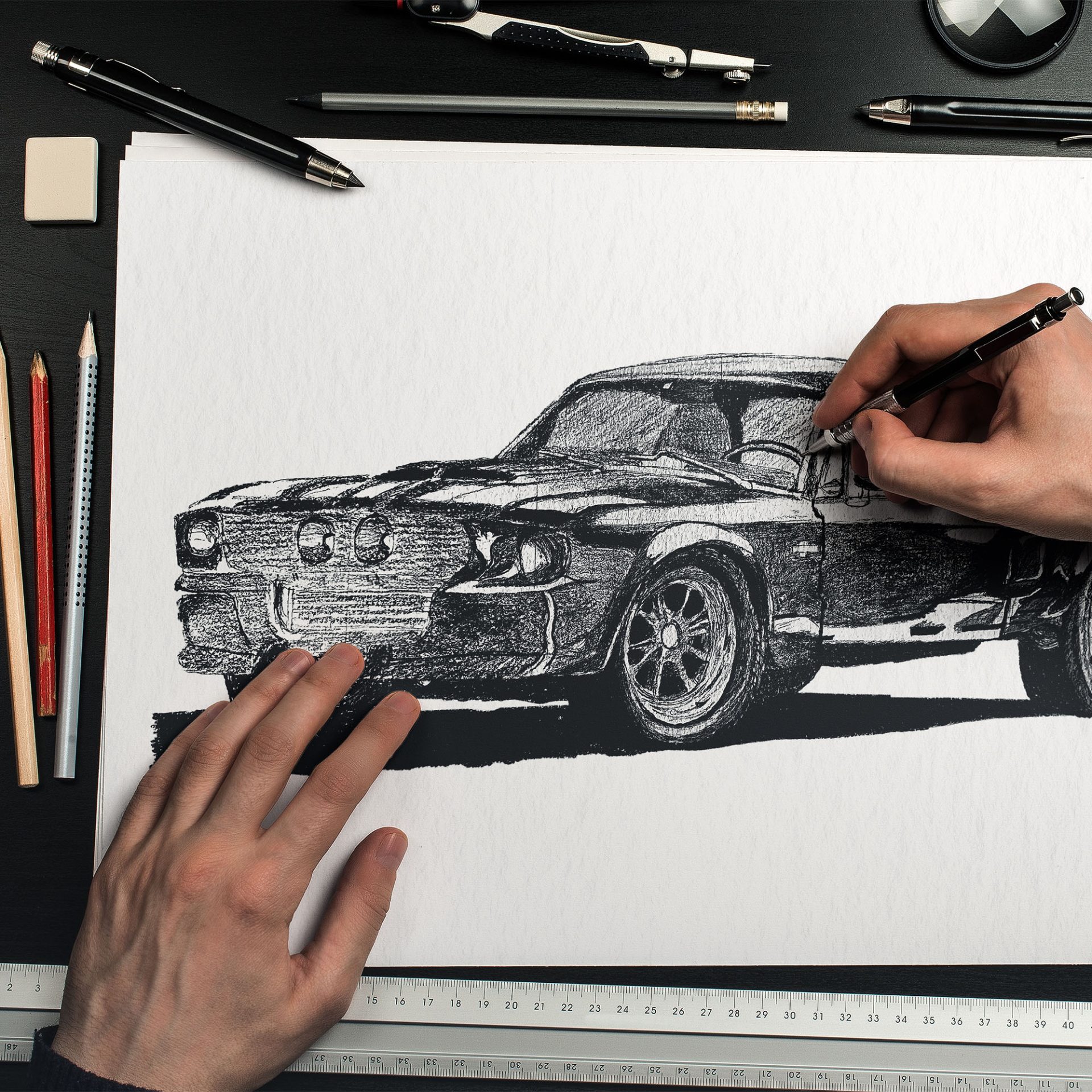 ford-mustag-gt-drawing-pj-drawing-2